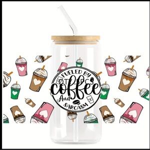 Fueled by Coffee & Sarcasm Decal 3 pack